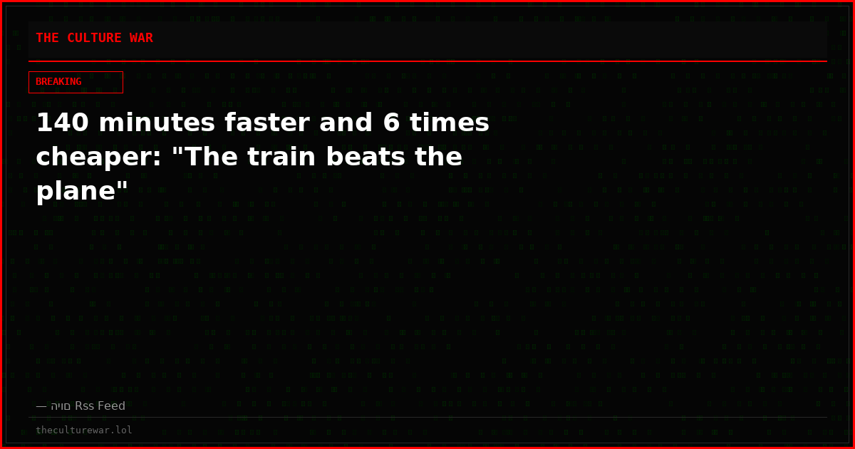 140 minutes faster and 6 times cheaper: "The train beats the plane"