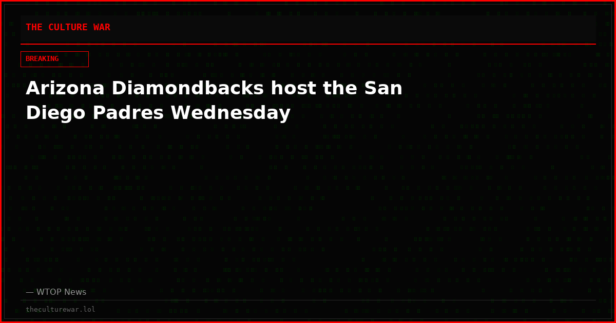 Arizona Diamondbacks host the San Diego Padres Wednesday