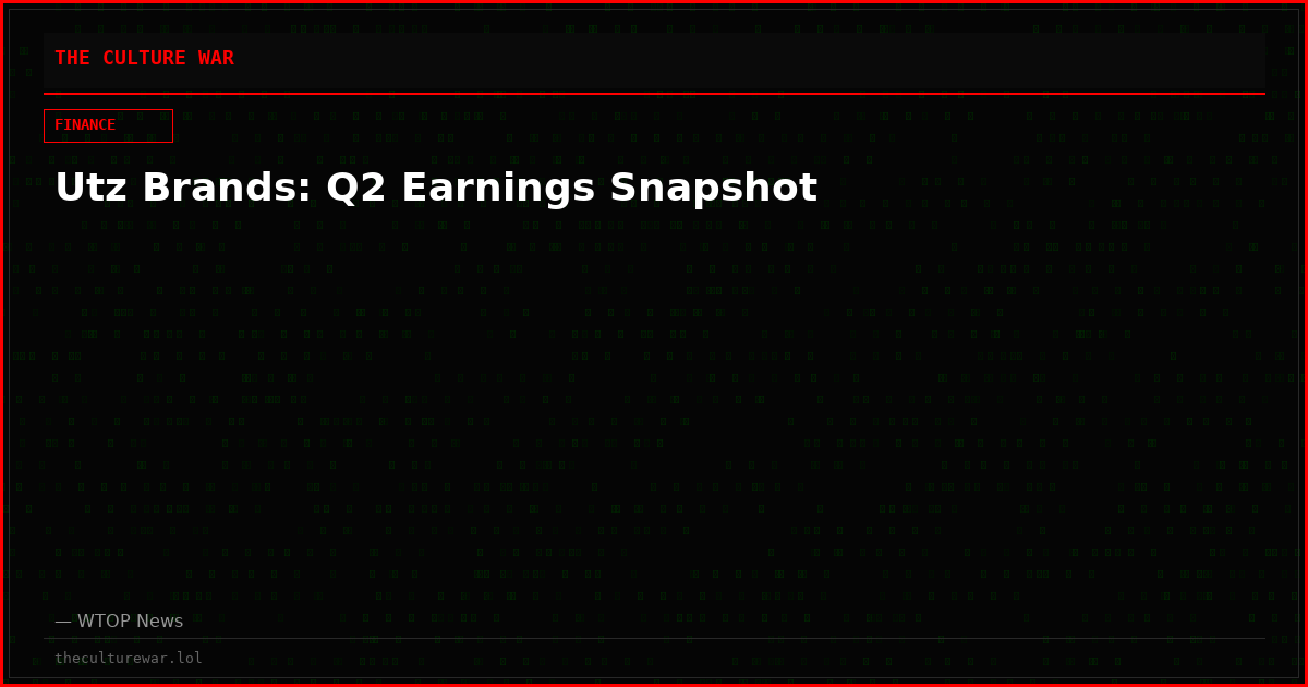 Utz Brands: Q2 Earnings Snapshot