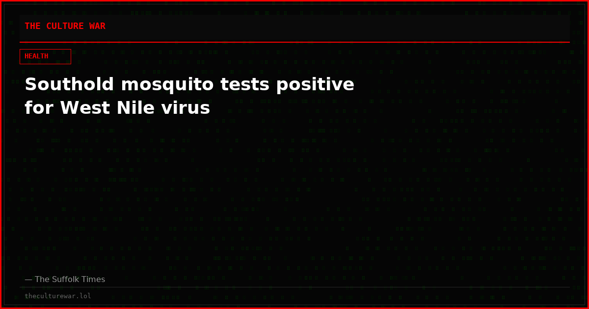 Southold mosquito tests positive for West Nile virus