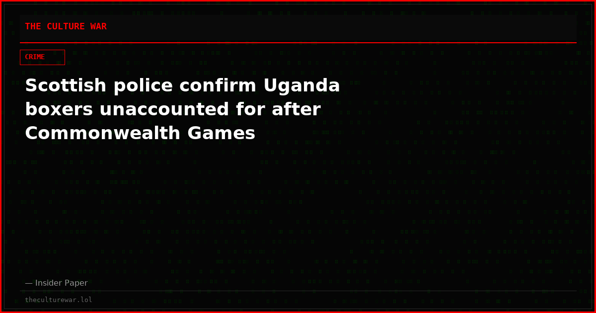 Scottish police confirm Uganda boxers unaccounted for after Commonwealth Games