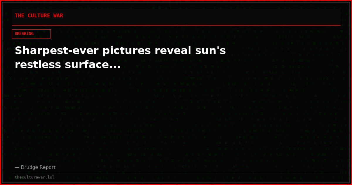 Sharpest-ever pictures reveal sun's restless surface...