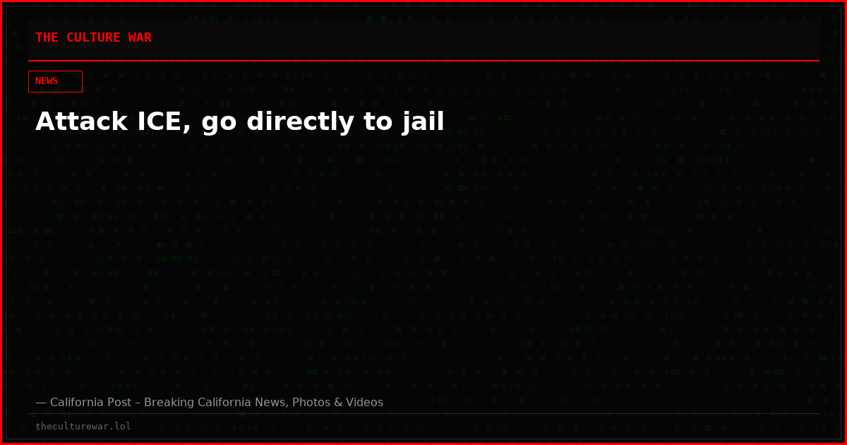 Attack ICE, go directly to jail