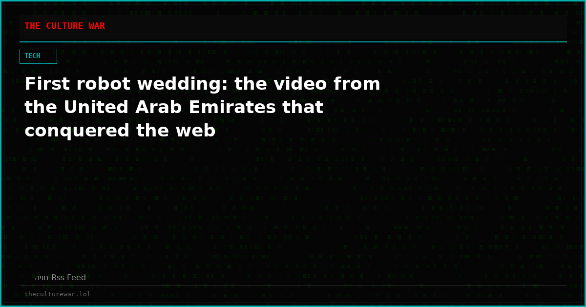 First robot wedding: the video from the United Arab Emirates that conquered the web