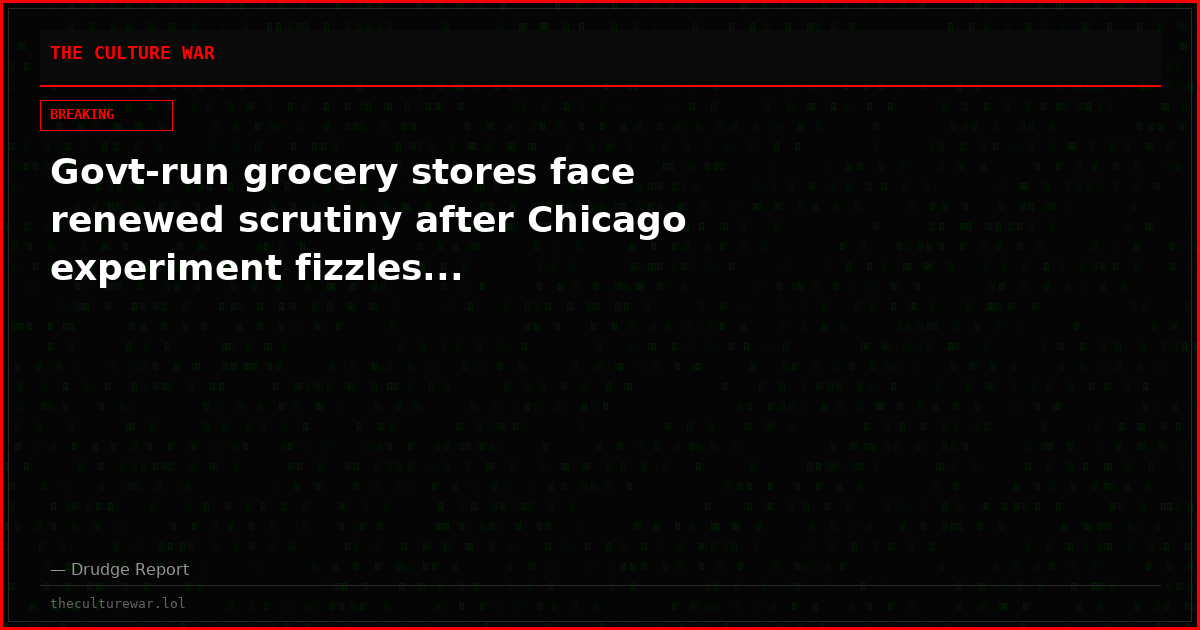 Govt-run grocery stores face renewed scrutiny after Chicago experiment fizzles...