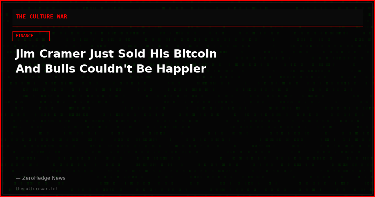 Jim Cramer Just Sold His Bitcoin And Bulls Couldn't Be Happier