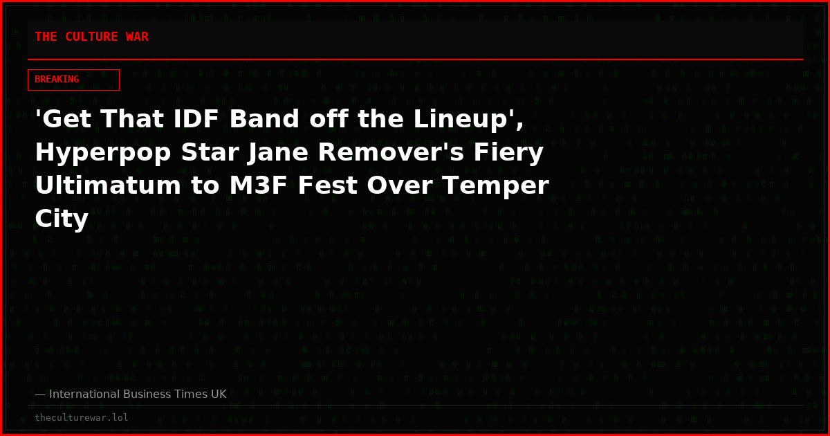 'Get That IDF Band off the Lineup', Hyperpop Star Jane Remover's Fiery Ultimatum to M3F Fest Over Temper City