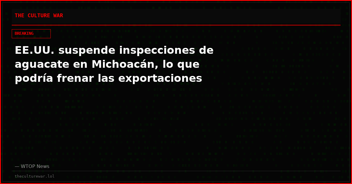 EE.UU. suspende inspecciones de aguacate en Michoacán, lo que podría frenar las exportaciones