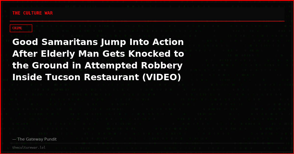 Good Samaritans Jump Into Action After Elderly Man Gets Knocked to the Ground in Attempted Robbery Inside Tucson Restaurant (VIDEO)