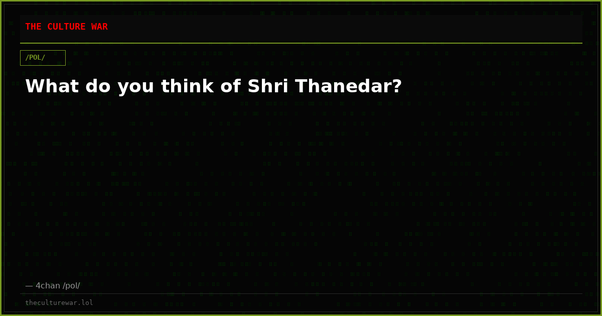 What do you think of Shri Thanedar?