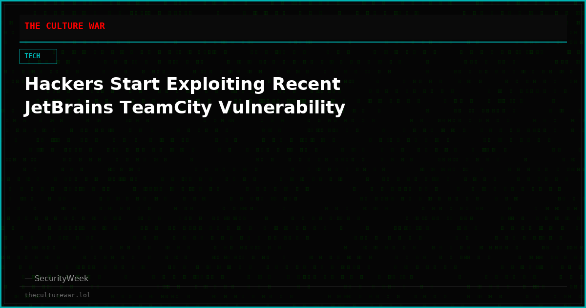 Hackers Start Exploiting Recent JetBrains TeamCity Vulnerability