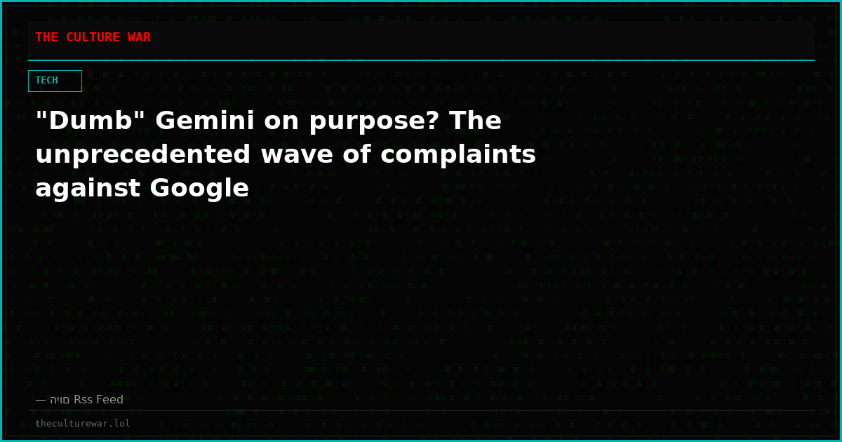 "Dumb" Gemini on purpose? The unprecedented wave of complaints against Google