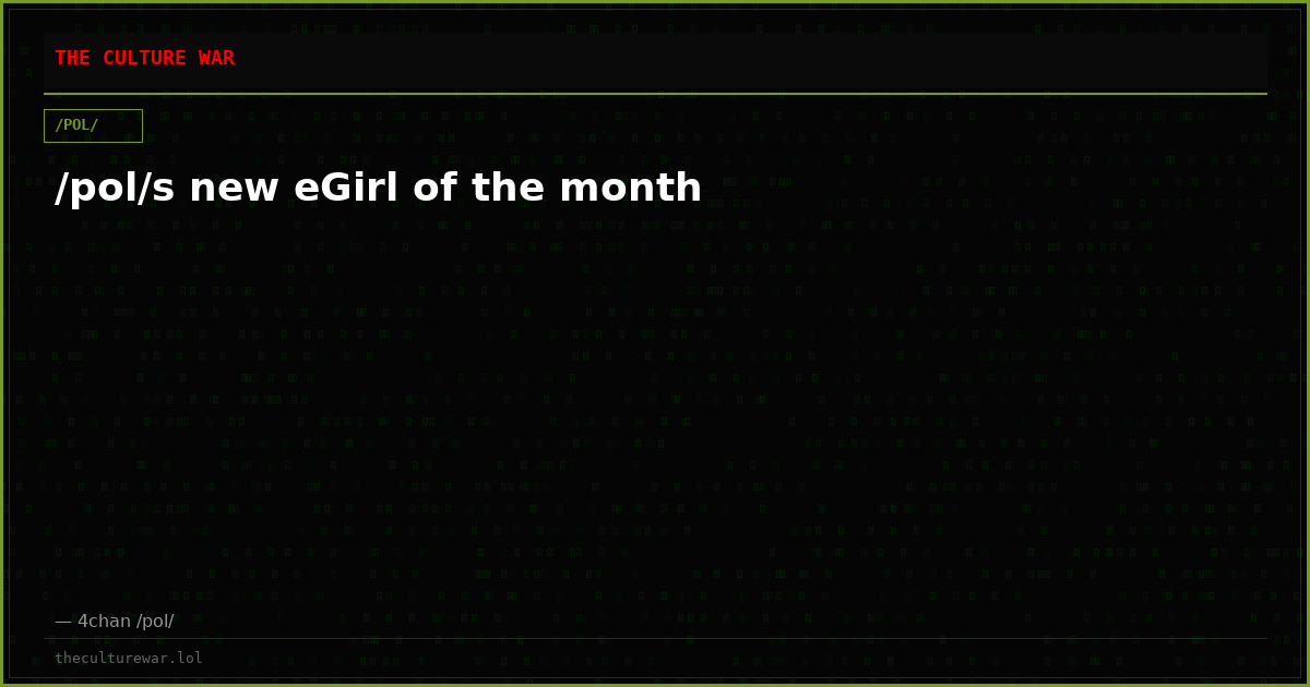 /pol/s new eGirl of the month
