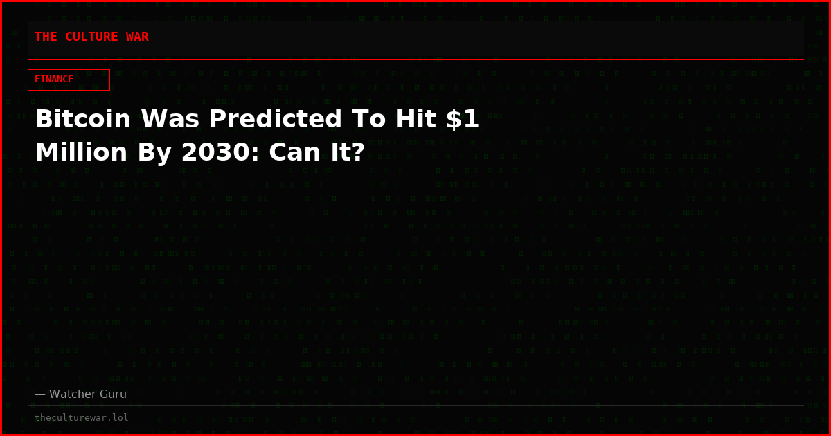 Bitcoin Was Predicted To Hit $1 Million By 2030: Can It?