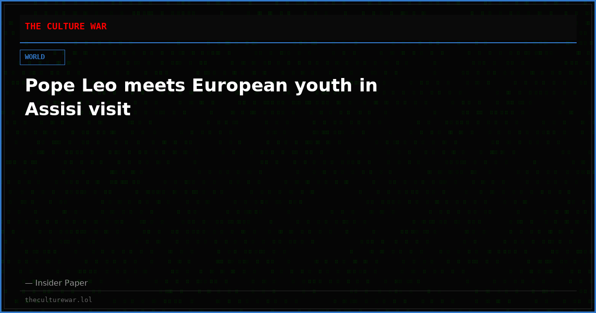 Pope Leo meets European youth in Assisi visit