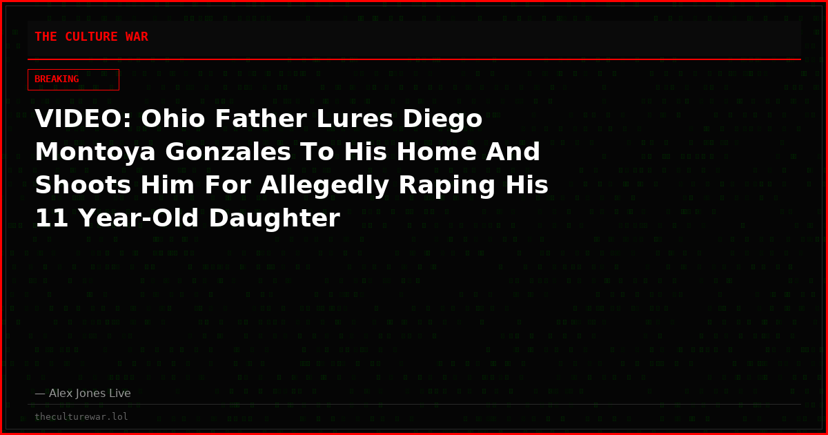 VIDEO: Ohio Father Lures Diego Montoya Gonzales To His Home And Shoots Him For Allegedly Raping His 11 Year-Old Daughter