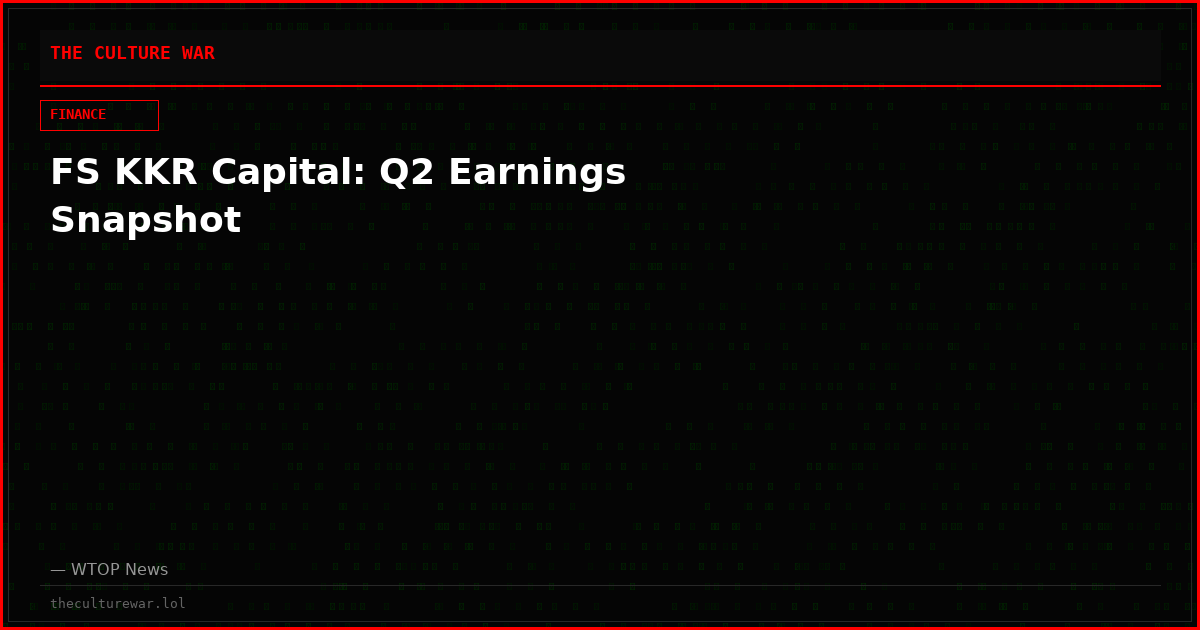 FS KKR Capital: Q2 Earnings Snapshot