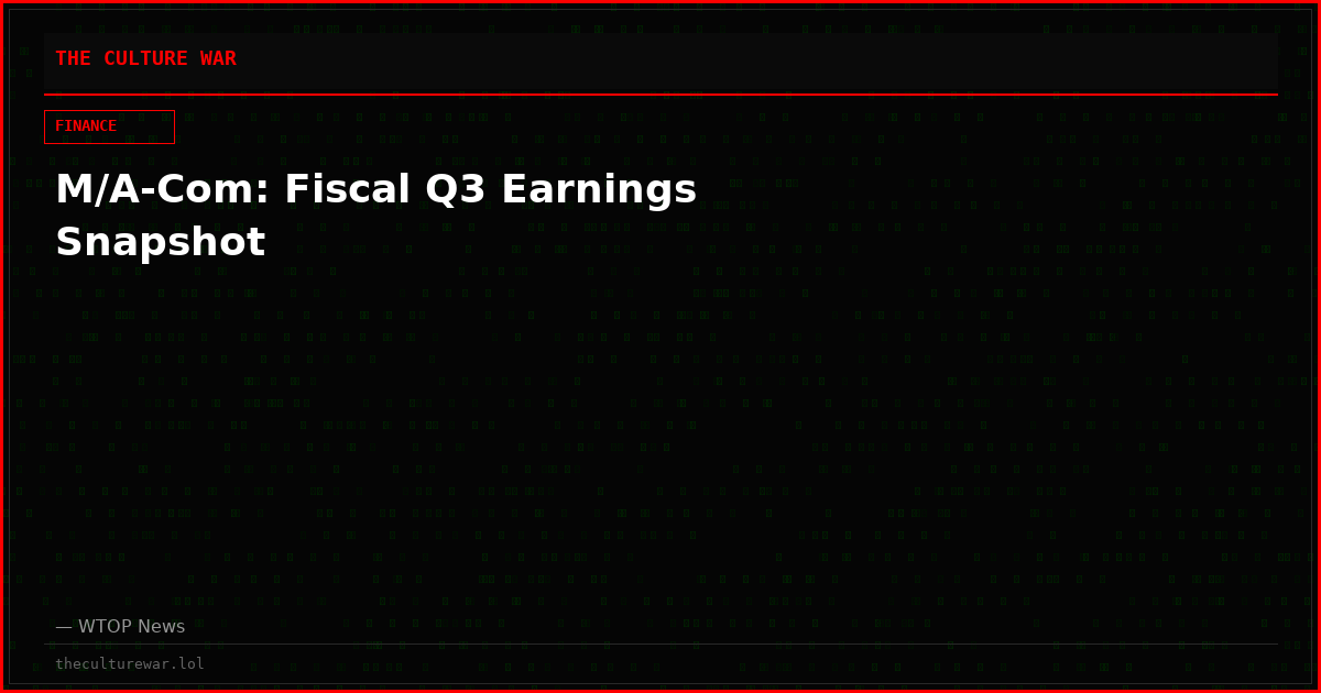 M/A-Com: Fiscal Q3 Earnings Snapshot