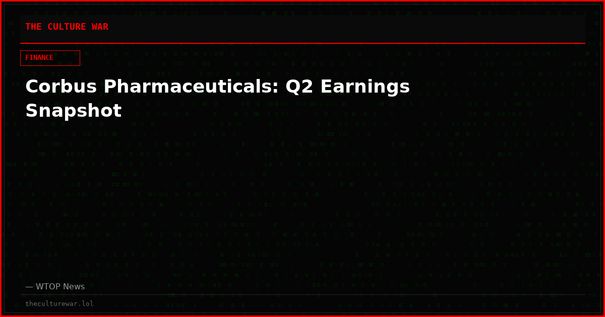 Corbus Pharmaceuticals: Q2 Earnings Snapshot