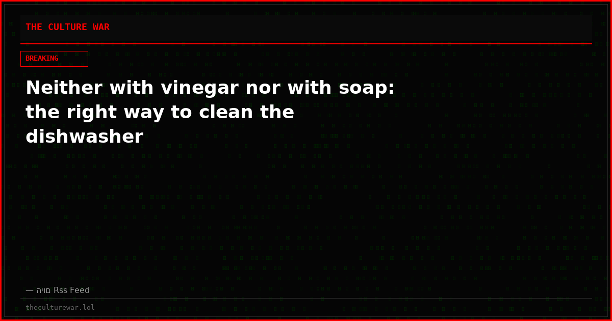 Neither with vinegar nor with soap: the right way to clean the dishwasher