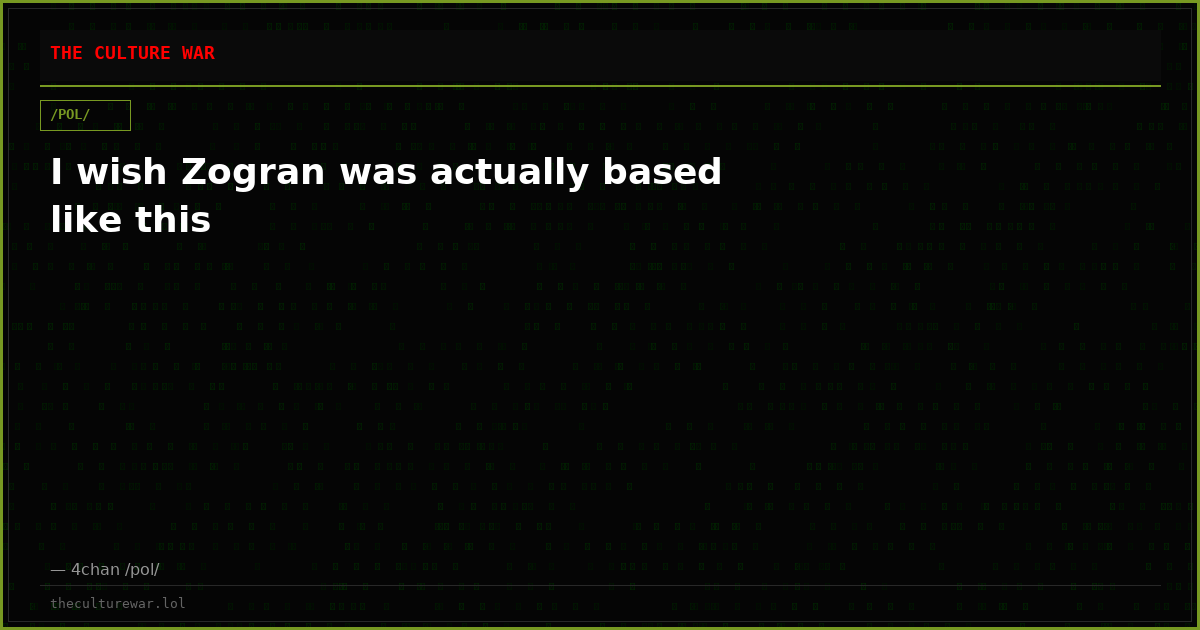 I wish Zogran was actually based like this