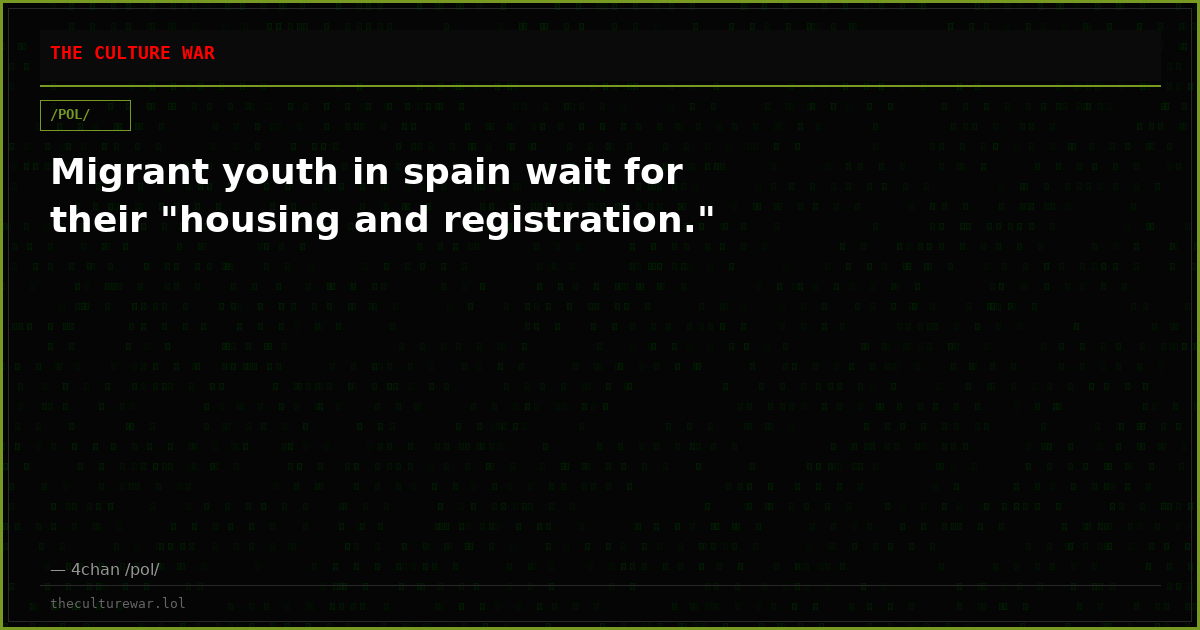 Migrant youth in spain wait for their "housing and registration."