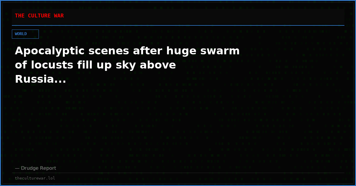 Apocalyptic scenes after huge swarm of locusts fill up sky above Russia...