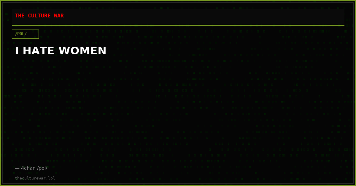 I HATE WOMEN