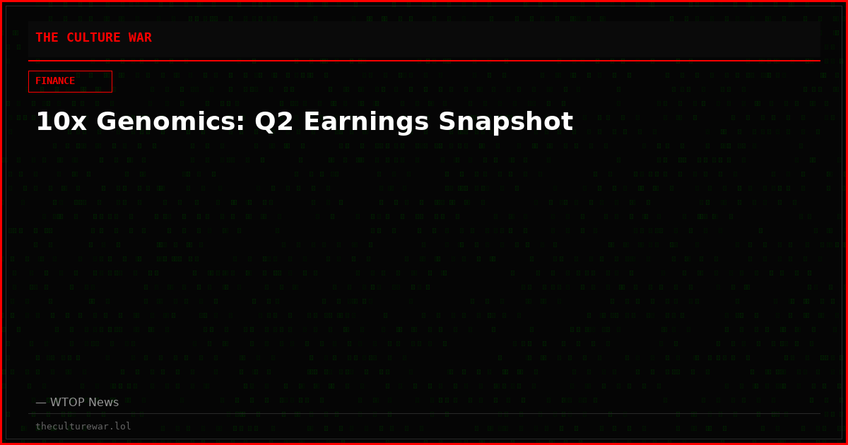 10x Genomics: Q2 Earnings Snapshot