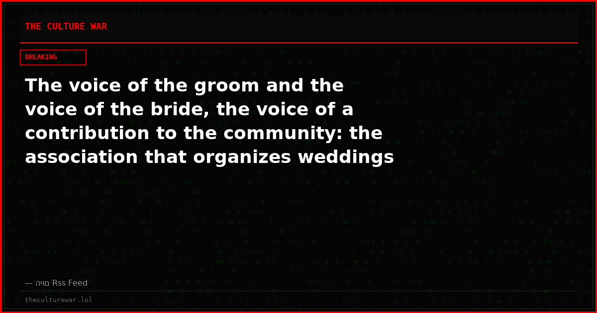 The voice of the groom and the voice of the bride, the voice of a contribution to the community: the association that organizes weddings with the help of volunteers