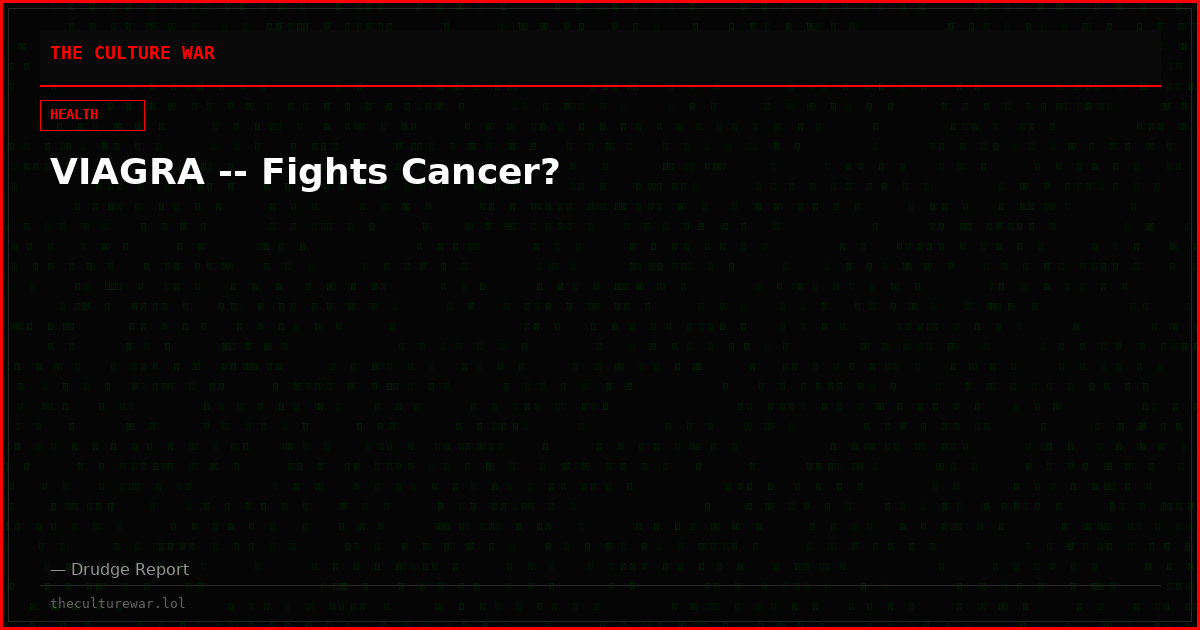 VIAGRA -- Fights Cancer?