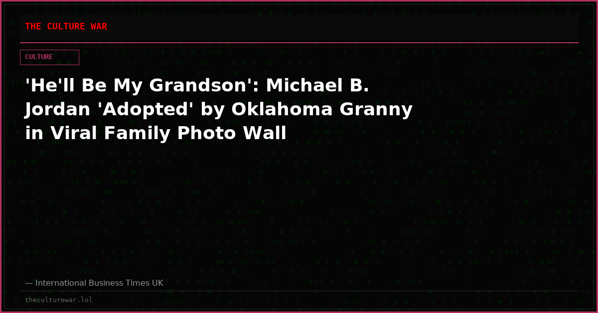 'He'll Be My Grandson': Michael B. Jordan 'Adopted' by Oklahoma Granny in Viral Family Photo Wall