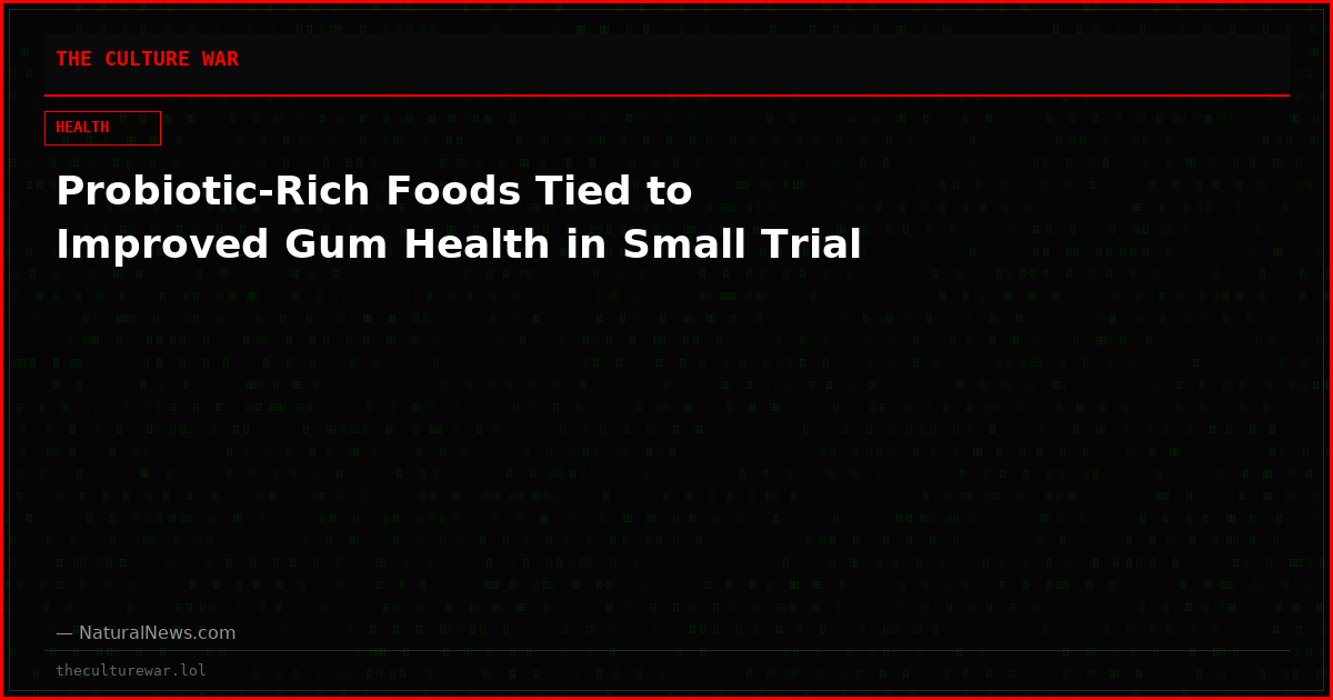 Probiotic-Rich Foods Tied to Improved Gum Health in Small Trial