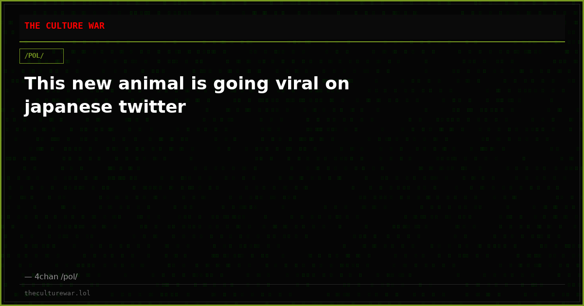 This new animal is going viral on japanese twitter
