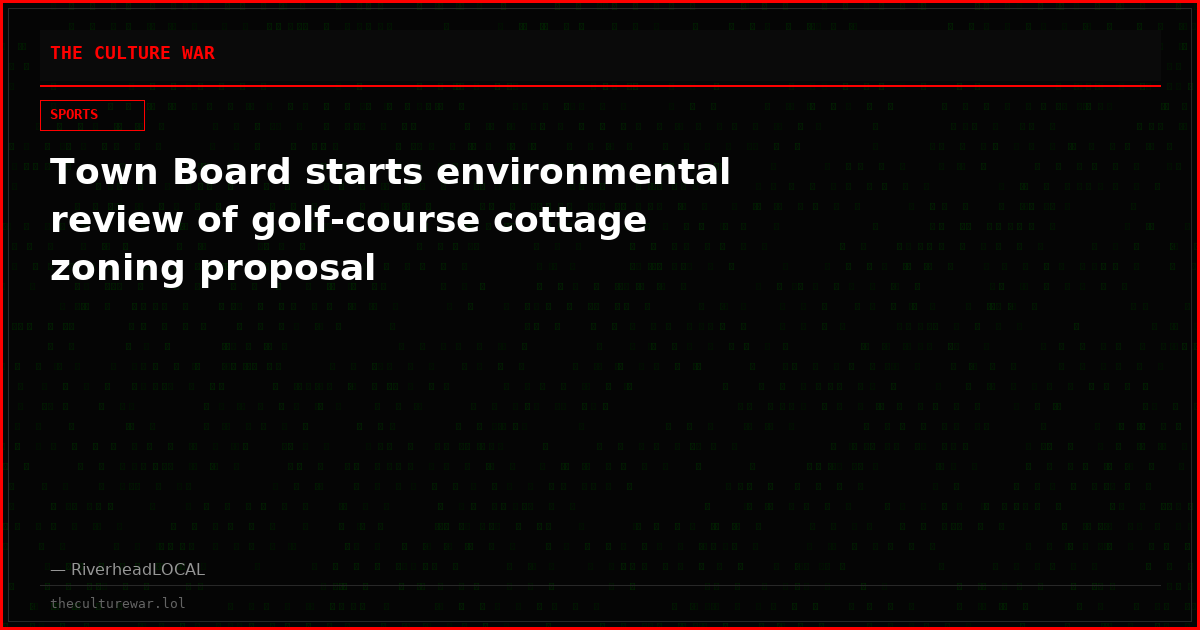 Town Board starts environmental review of golf-course cottage zoning proposal