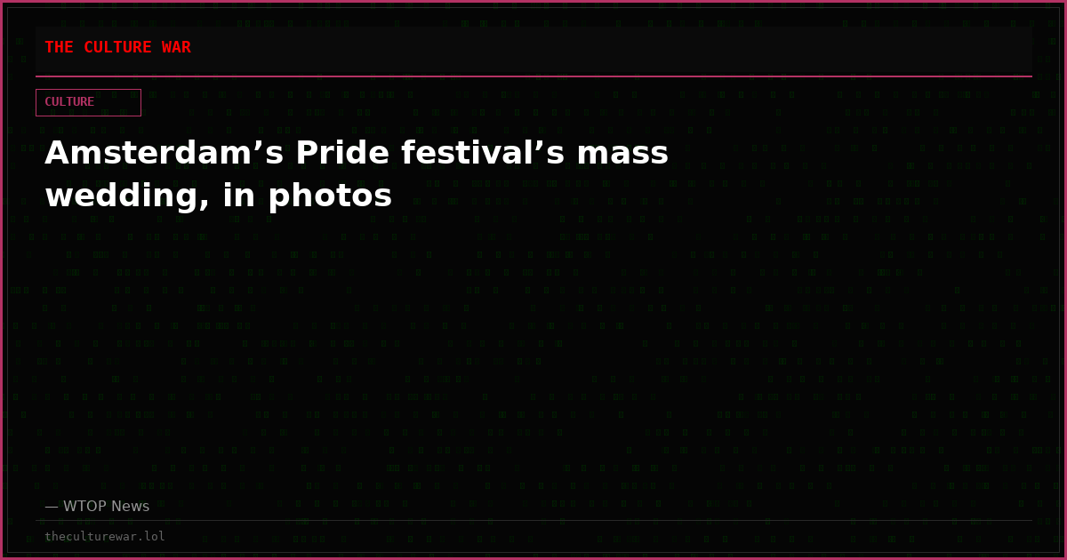 Amsterdam’s Pride festival’s mass wedding, in photos