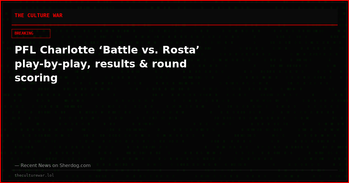 PFL Charlotte ‘Battle vs. Rosta’ play-by-play, results & round scoring