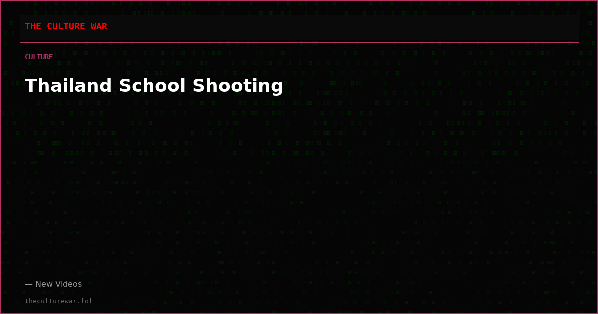 Thailand School Shooting