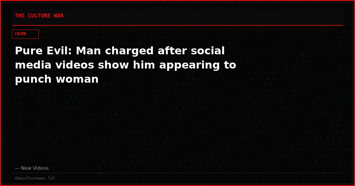 Pure Evil: Man charged after social media videos show him appearing to punch woman