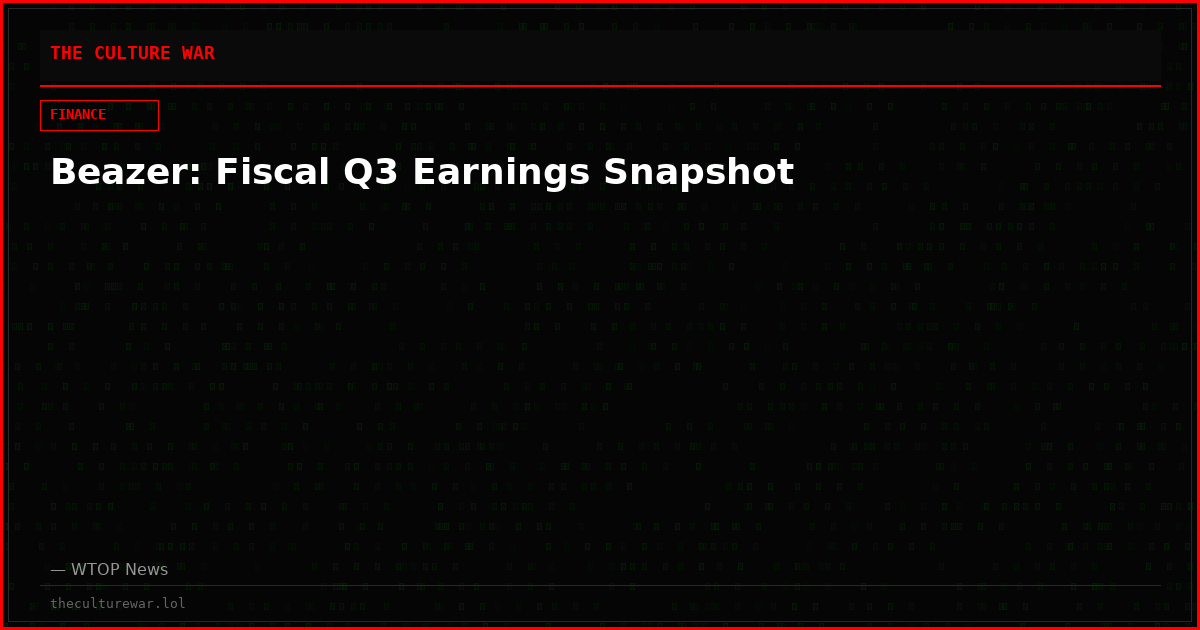 Beazer: Fiscal Q3 Earnings Snapshot