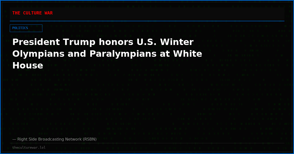 President Trump honors U.S. Winter Olympians and Paralympians at White House