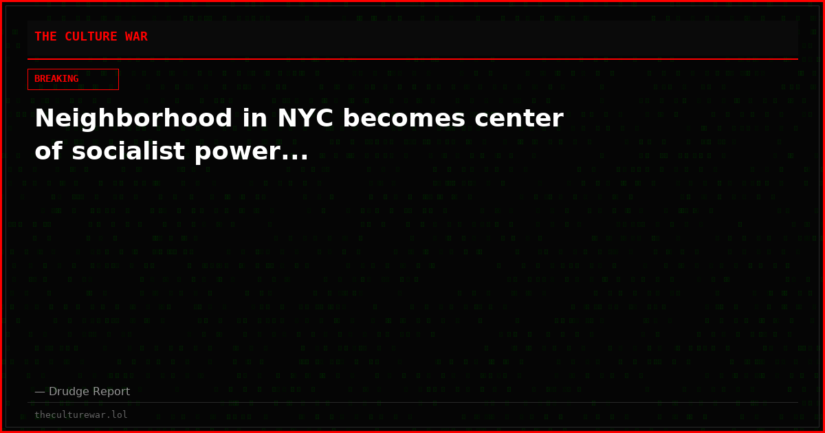 Neighborhood in NYC becomes center of socialist power...