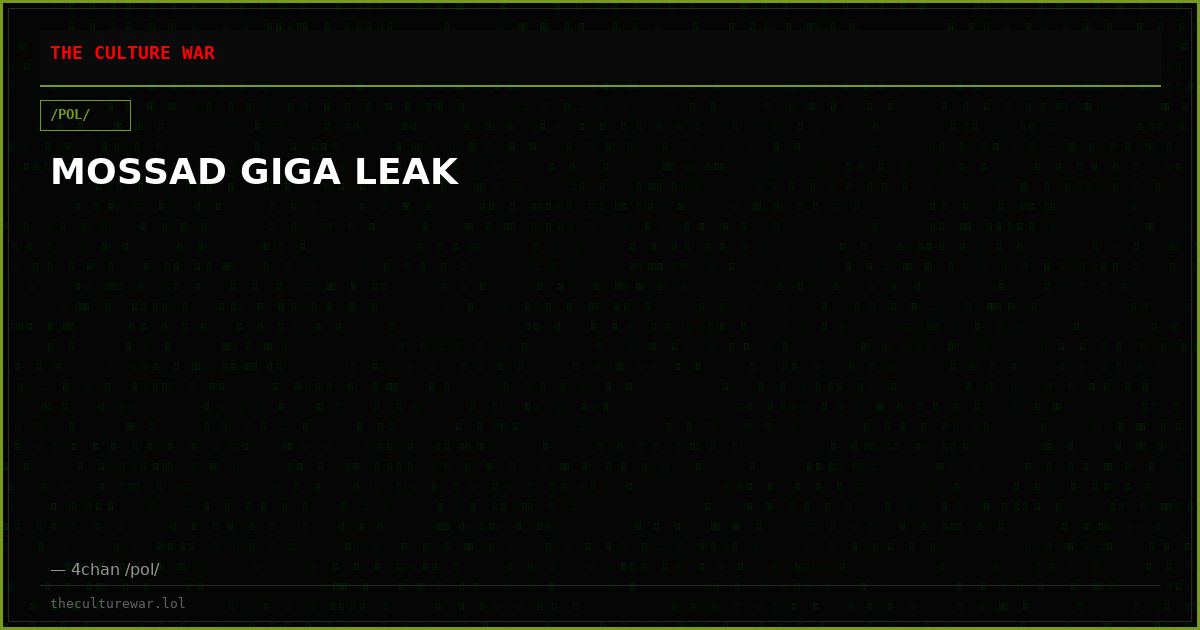 MOSSAD GIGA LEAK