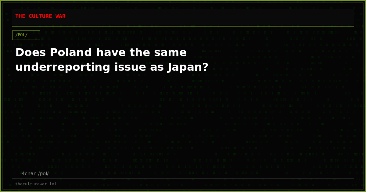 Does Poland have the same underreporting issue as Japan?