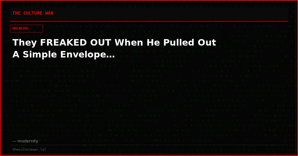 They FREAKED OUT When He Pulled Out A Simple Envelope…