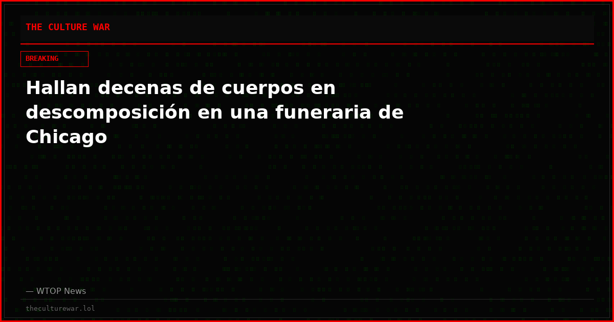 Hallan decenas de cuerpos en descomposición en una funeraria de Chicago