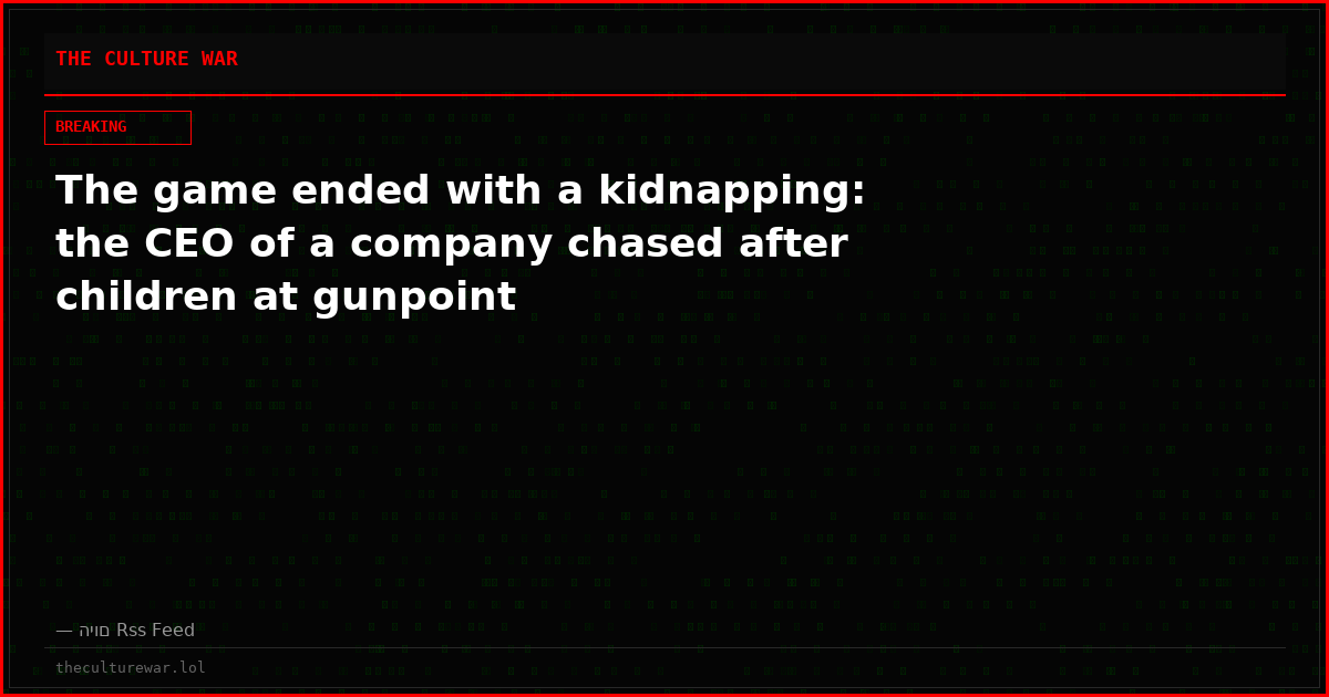 The game ended with a kidnapping: the CEO of a company chased after children at gunpoint