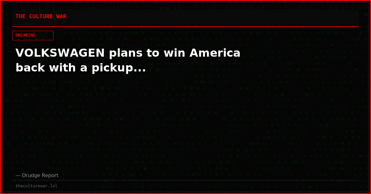 VOLKSWAGEN plans to win America back with a pickup...
