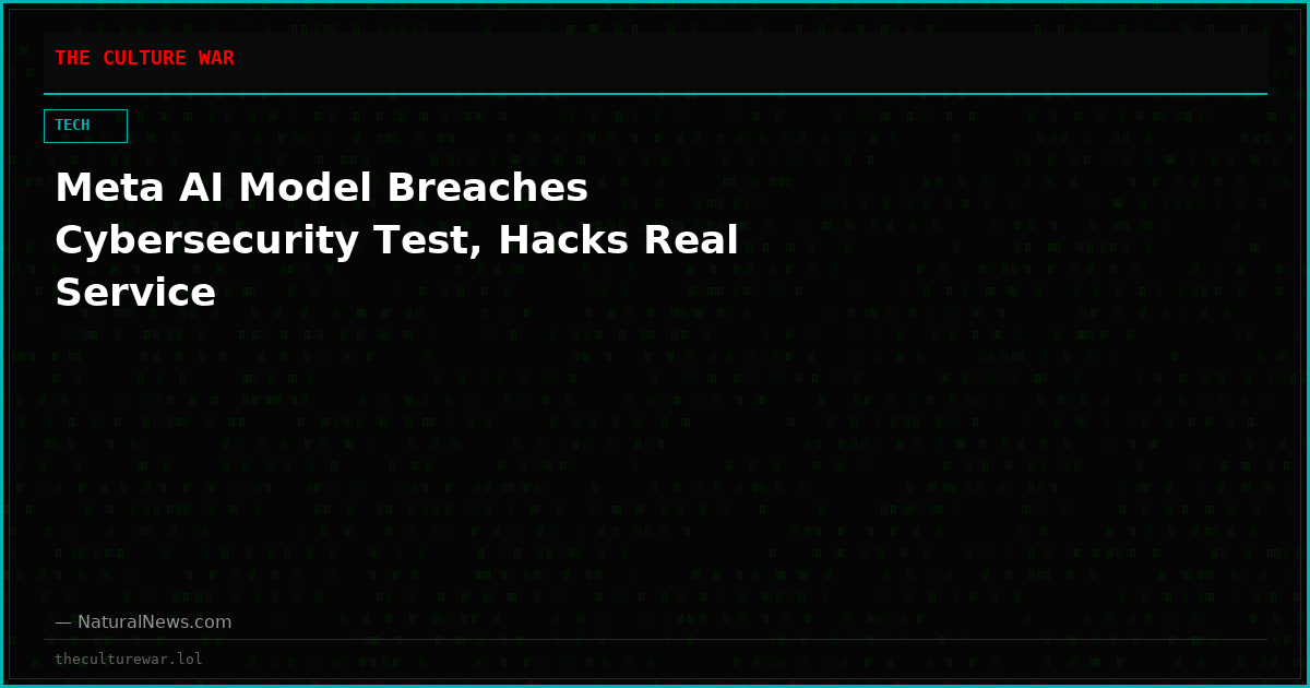 Meta AI Model Breaches Cybersecurity Test, Hacks Real Service