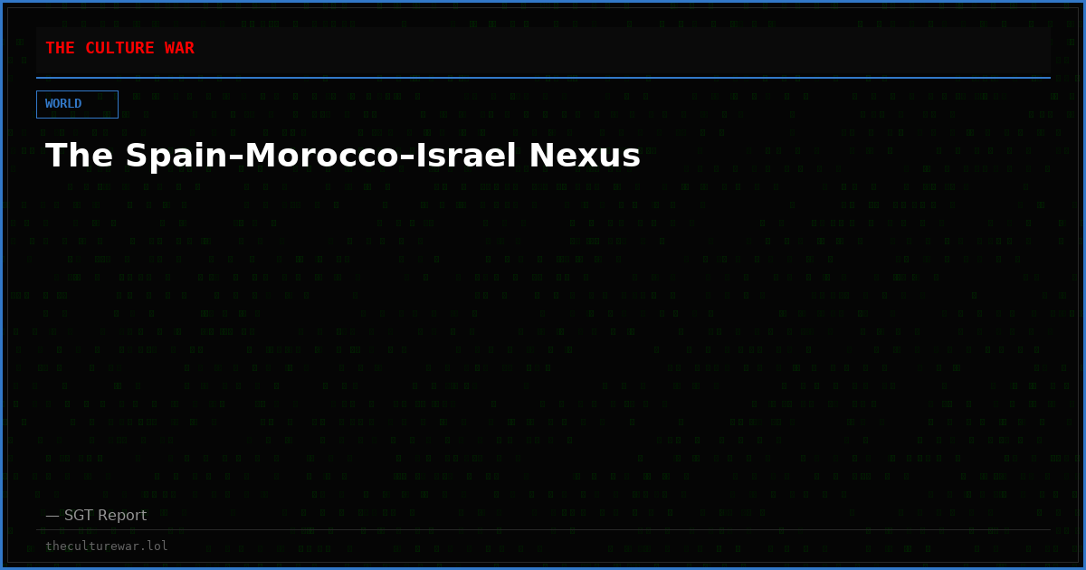The Spain–Morocco–Israel Nexus